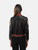 Teté By Odette Black Leather Sun Detail Bomber