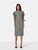 Alberta Ferretti Grey Tartan Ruched Sleeve Dress