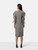 Alberta Ferretti Grey Tartan Ruched Sleeve Dress