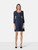 Burberry Navy Polkadot Jacquard Mini Dress