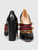 Gucci Black Leather Carly Mary Jane Heels