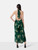 Reformation Green Floral Halter-Neck Midi Dress