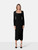 Ganni Black Ribbed Knit Maxi Dress