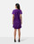 Alexander McQueen Purple Ruffle Neckline Dress