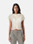 DÔEN White Lace Sheer Short Sleeve Top