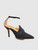 Le Monde Beryl Black Ankle Strap Suede Heels