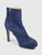 Sergio Rossi Navy Suede High Heeled Boots