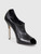 Manolo Blahnik Black Leather Pearl Heels