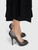 Prada Graphite Leather Peep Toe Heels