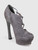 Saint Laurent Grey Suede Palais 105 Double Strap Heels