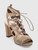 Manolo Blahnik Khaki Suede Attal Gladiator Sandals