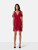 Self-Portrait Red Broderie Anglaise Cold Shoulder Dress