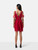 Self-Portrait Red Broderie Anglaise Cold Shoulder Dress