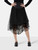 Marc Le Bihan Black Silk Tulle Midi Skirt