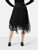 Marc Le Bihan Black Silk Tulle Midi Skirt