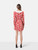 Miu Miu Red Silk Floral Mini Dress