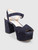 Prada Navy Suede Platform Sandals
