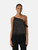 Michelle Mason Black & Gold Dotted Asymmetric Top