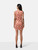 Ganni Brown & Ecru Floral Ruched Dress