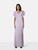 Badgley Mischka Lavender Purple Maxi Leg Slit Dress