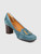 Salvatore Ferragamo Teal Suede Buckle Pumps