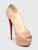 Christian Louboutin Beige Patent Calfskin Lady Peep 150