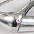 Prada Silver Leather Logo Detail Heels