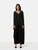 Valentino Garavani Black Silk Pleated Maxi Cape Dress