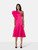 Aje Pink Bonjour Asymmetric Midi Dress