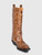 Ganni Brown Leather Embroidered Western Boots