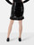Alessandra Rich Black Ruffled Vinyl Mini Skirt