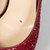 Jimmy Choo Red Glitter Platform Heels