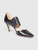 Tod's Black Leather Elastic Strap Heels