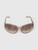 Gucci Brown Gradient Rectangle Sunglasses