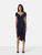 Zimmermann Navy Silk Ruched Dress