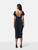 Zimmermann Navy Silk Ruched Dress