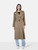 Max Mara Beige Long Wool Trench Coat