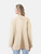 Totême Beige Ribbed Wool Cardigan