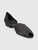 Totême Black Satin Peep Toe Flats