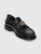 Gucci Black Leather GG Loafers