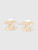 Chanel Fall 2017 Gold Crystal CC Earrings