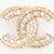Chanel Fall 2017 Gold Crystal CC Earrings