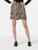 Second Hand Ganni Brown Leopard Print Mini Skirt