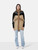 ba&sh Beige & Black Puffer Coat