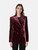 Veronica Beard Burgundy Velvet Blazer