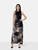 Reformation Floral Print Velvet Dress