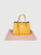 Miu Miu Two Tone Leather Medium Madras Tote Bag