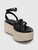 Max Mara Black Leather Platform Sandals