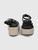 Max Mara Black Leather Platform Sandals