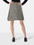 Lanvin Black & White Wool Flared Skirt